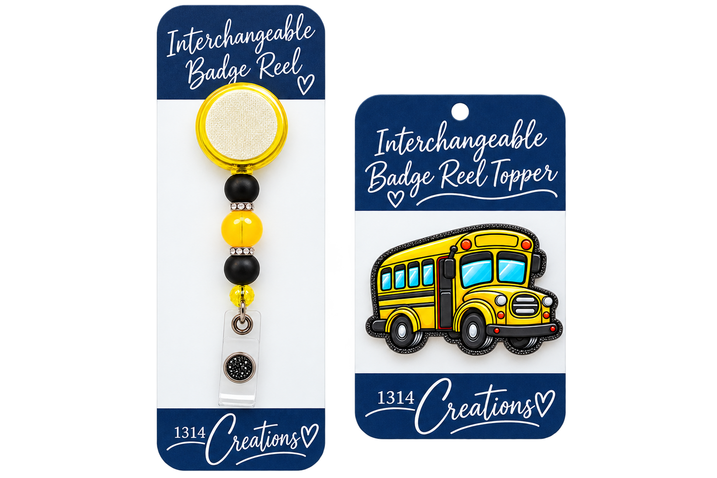 Bright Futures Ahead | School Bus Interchangeable Badge Reel & Topper Set