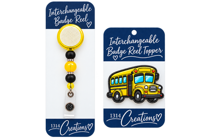Bright Futures Ahead | School Bus Interchangeable Badge Reel & Topper Set