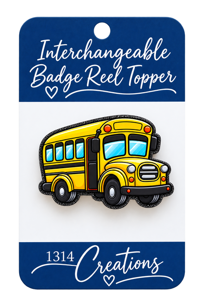 Bright Futures Ahead | School Bus Interchangeable Badge Reel & Topper Set