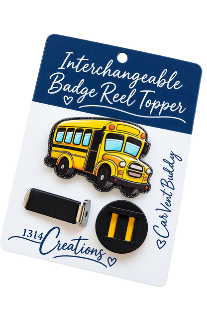 Bright Futures Ahead | School Bus Interchangeable Badge Reel & Topper Set
