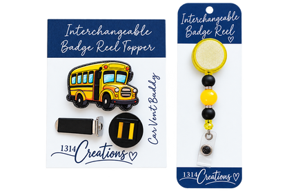 Bright Futures Ahead | School Bus Interchangeable Badge Reel & Topper Set