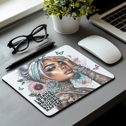 I Wanna Be Nice Mouse Pad / Boho Chic Desk Mat / Funny Mousepad For Gamers