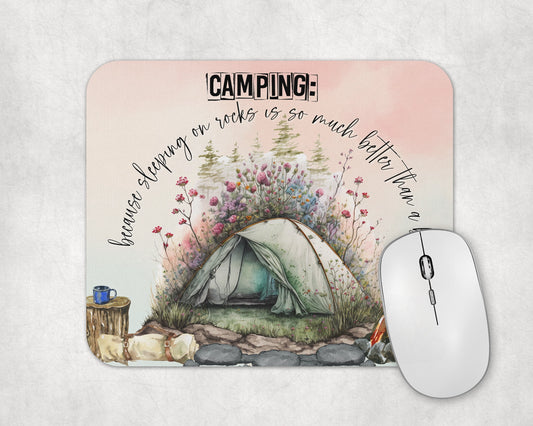 Camping Revelations Mouse Pad / Outdoor Life Laptop Gaming Mat /  Gift For Nature Lover