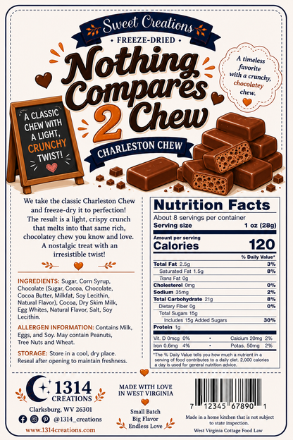 Nothing Compares 2 Chew | Freeze Dried Chocolate Covered Nougat Candy