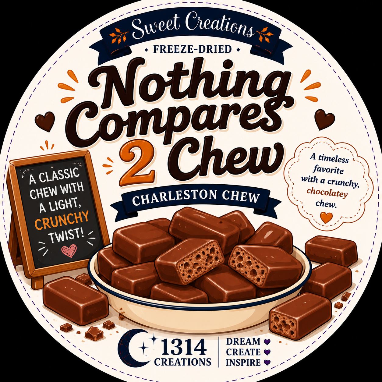 Nothing Compares 2 Chew | Freeze Dried Chocolate Covered Nougat Candy
