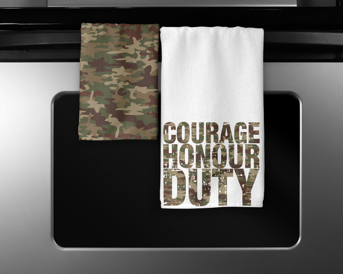 Bravery Brigade Towel Set - Military Themed Towels - Gift For Veteran