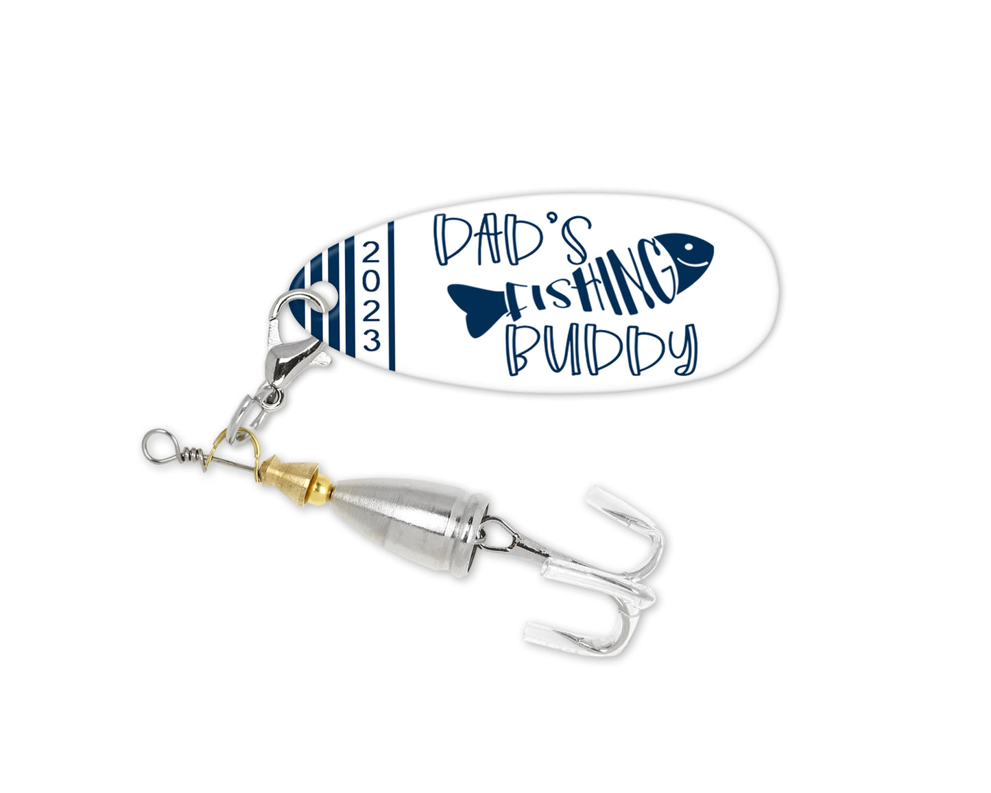 Dad's Fishing Buddy Spinner Lure / Personalized Fishing Fun for Every Cast / Custom Photo Gift for Dad