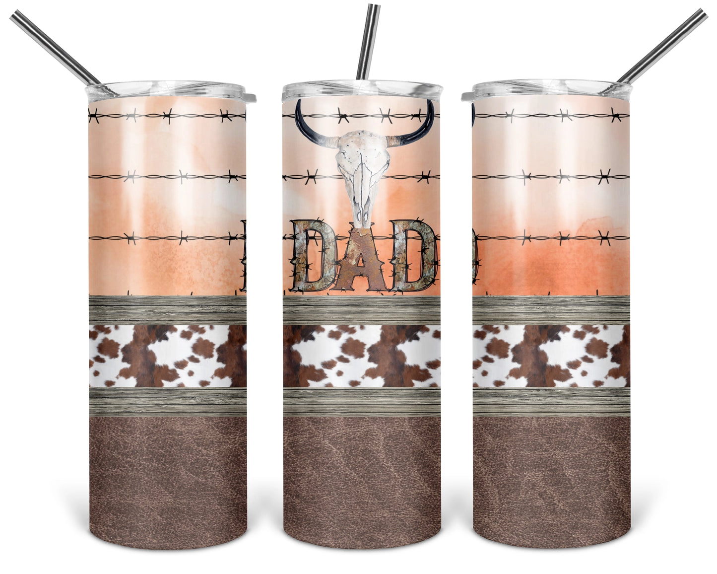 Rustic Rodeo Dad And Mini Tumbler Set / Matching Daddy And Me / Gift For Him / Kids 2-in-1 Cup