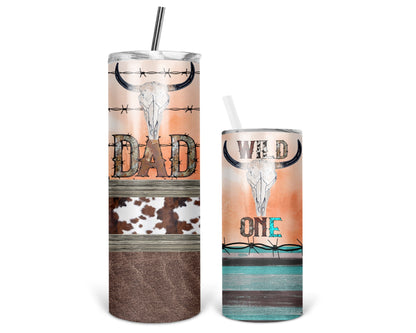 Dad And Wild One Tumbler Cups / Matching Daddy And Me / Gift For Dad / Toddler 2-in-1 Cup