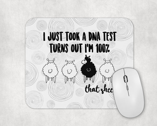 Odd Man Out Mouse Pad / Funny Gaming Laptop Desk Mat / Adult Humor Black Sheep Mousepad