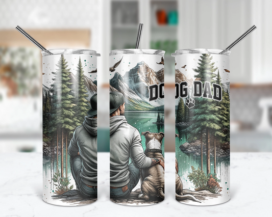 Dog Dad Tumbler / Pitbull Tumbler With Straw / Gift For Pet Lovers