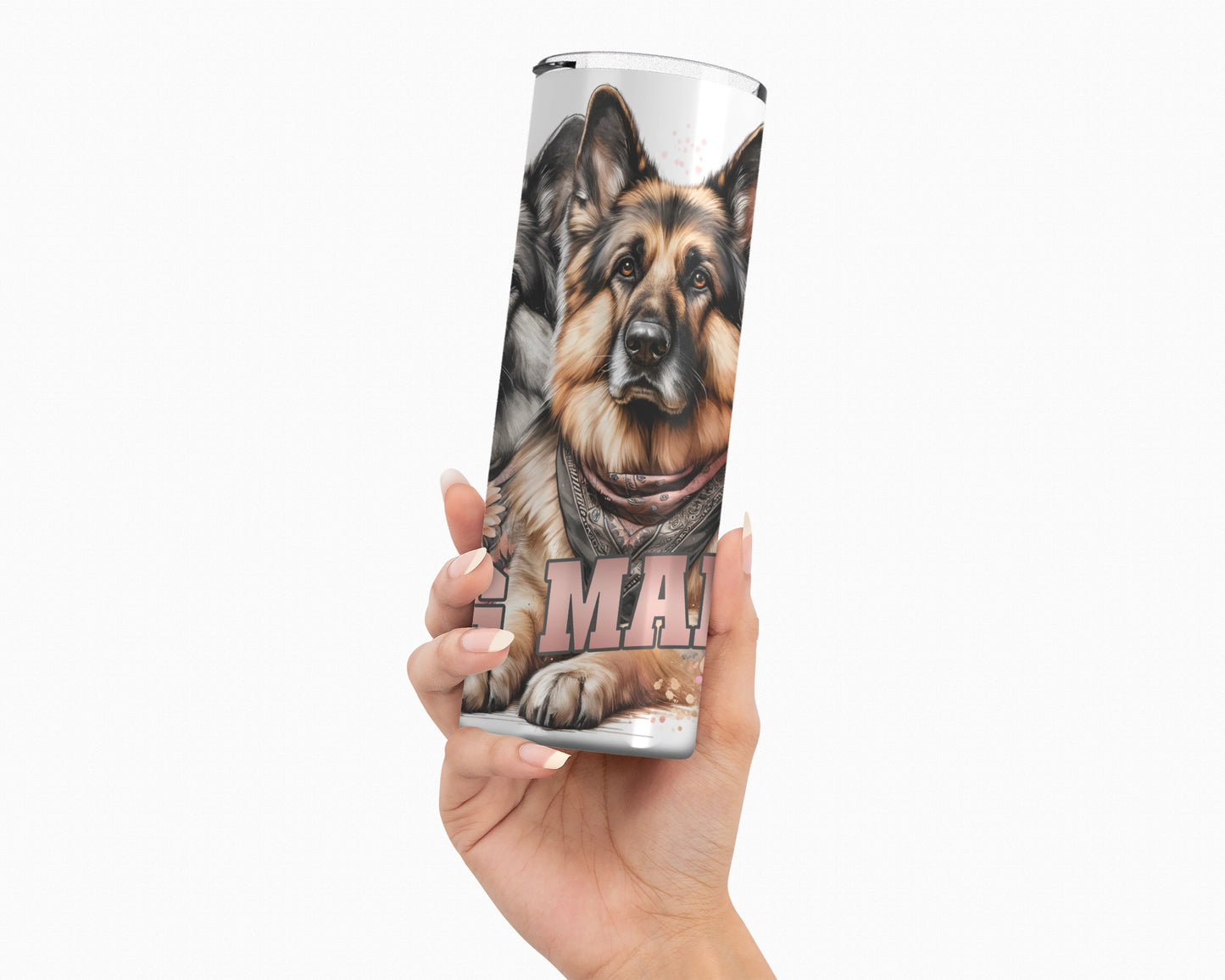 Dog Mama Tumbler / German Shepherd Tumbler With Straw /  Gift For Animal Lovers