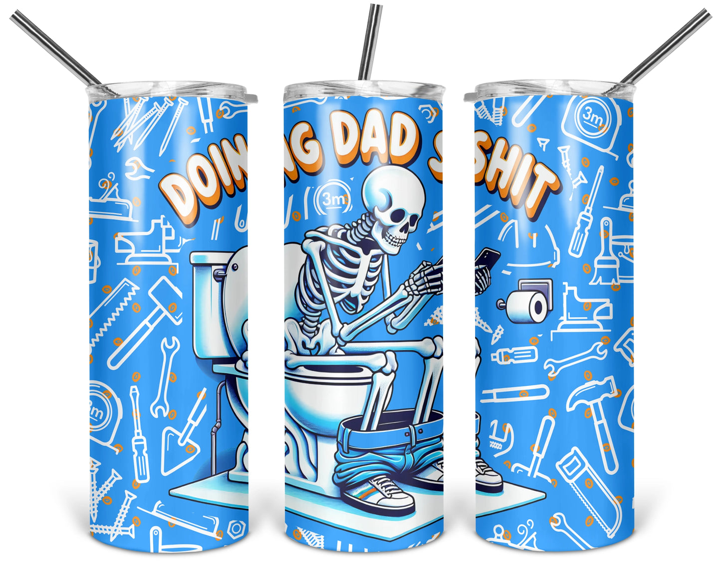 Doing Dad Shit Tumbler / Funny 20oz Tumbler With Straw / Gift For Dad