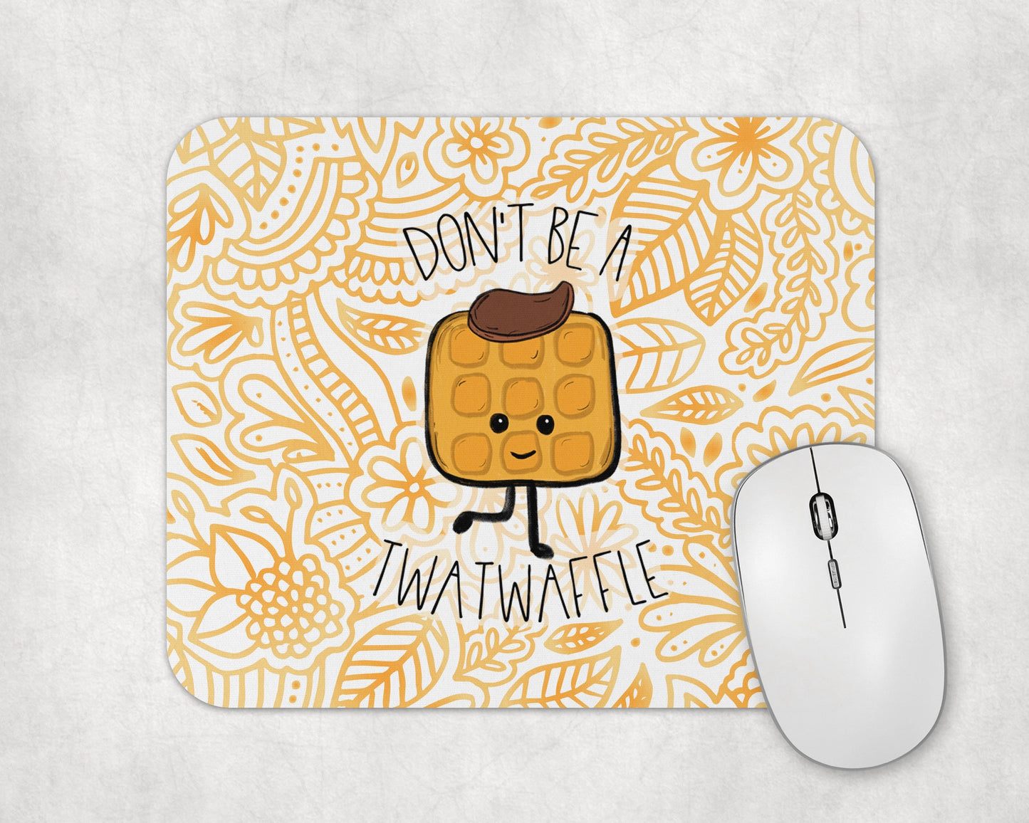 Don't Be A Twatwaffle Mouse Pad / Funny Gamer Laptop Desk Mat / Cute Gift For Cooking Lovers