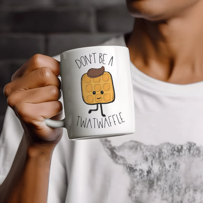 Don't Be A Twatwaffle Mug, Funny Cartoon Hot Tea Cup, Gift For Coffee Lovers