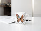 Don't Just Fly Soar Mug, Inspirtation Coffee Cup, Motivational Butterfly Hot Tea Cup, Gift For Butterfly Lovers