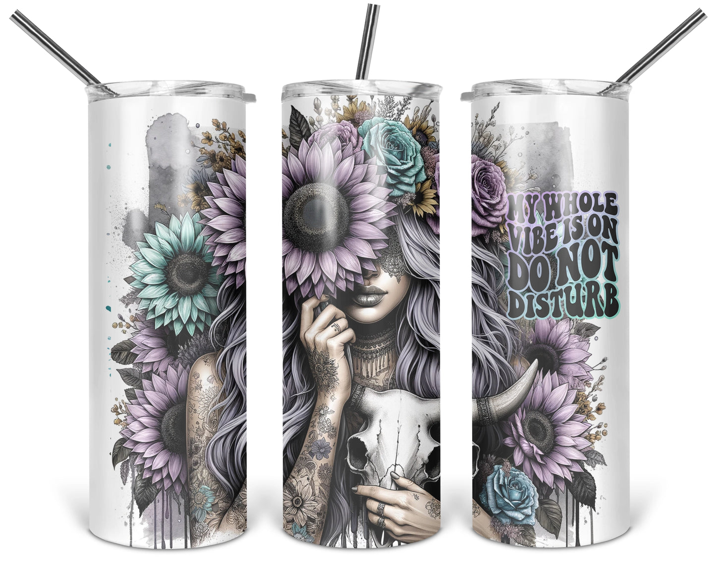 My Whole Vibe Is On Do Not Disturb Tumbler / Sassy 20oz Tumbler With Straw / Gift For Her