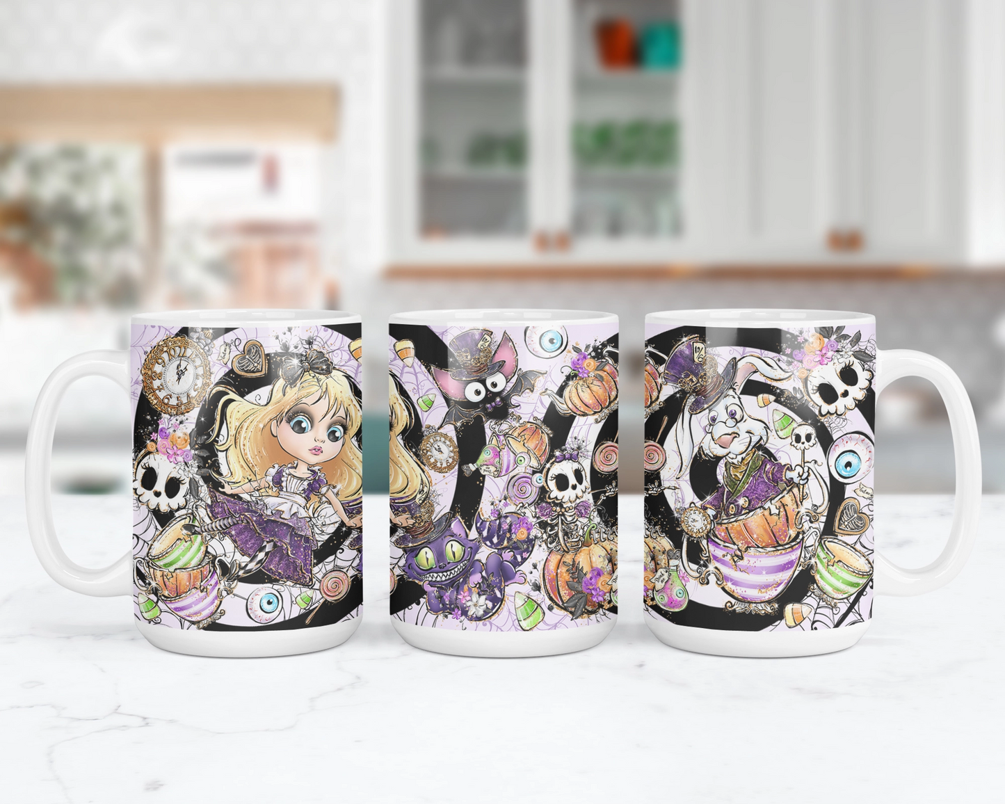 Down the Rabbit Hole - Alice In Wonderland Coffee Mug - Through the Looking Glass Hot Tea Cup