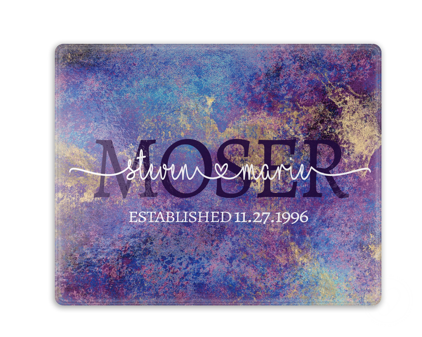 Dreams of Violet Cutting Board / Personalized Glass Chopping Board / Gift For Annniversary