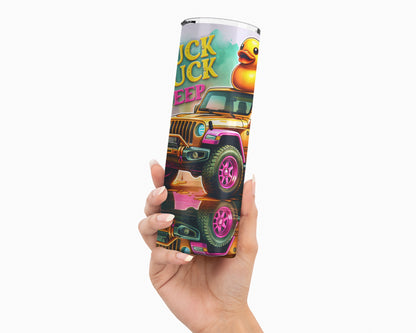 Duck Duck Jeep / 20oz Tumbler With Straw / Rubber Ducky Tumbler / Gift For Jeep Ducking Owners