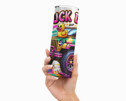 Duck Duck Jeep / 20oz Rubber Ducky Tumbler With Straw / Jeep Ducking Tumbler / Gift For Owners