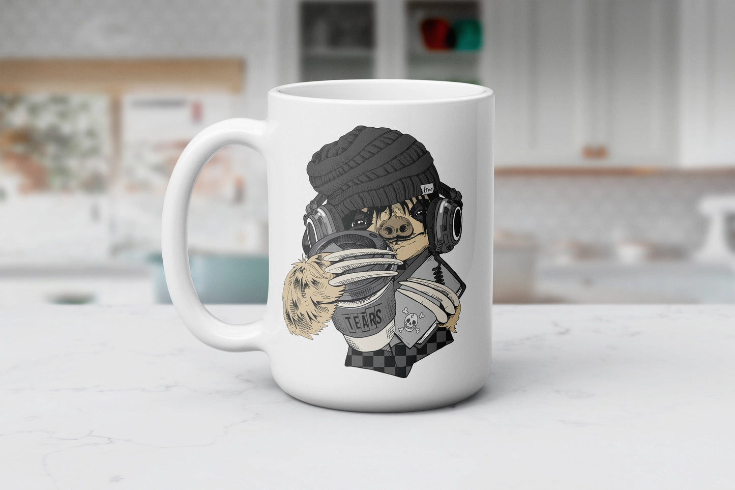 Moody Mornings Mug ,  Cute Sloth Coffee Cup , Emo Gift For Hot Tea Lovers