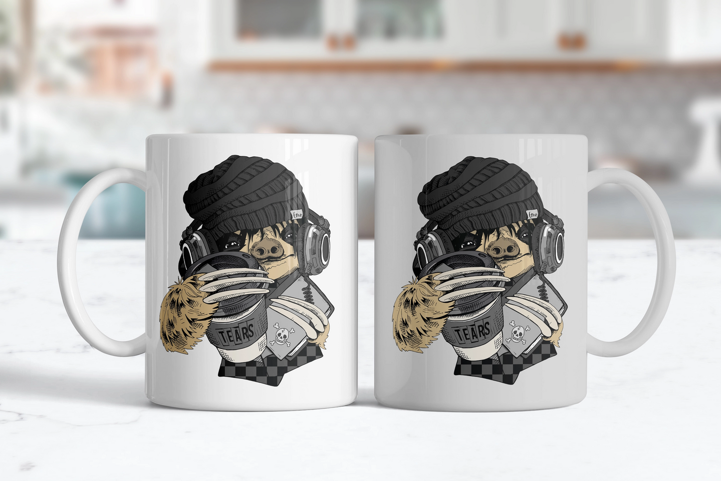 Moody Mornings Mug ,  Cute Sloth Coffee Cup , Emo Gift For Hot Tea Lovers