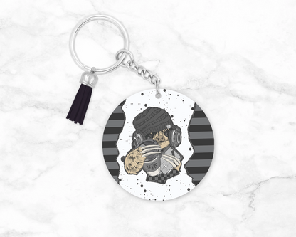 Emo Bliss Keychain - Cute Sloth Keyring - Goth Sloth Lanyard