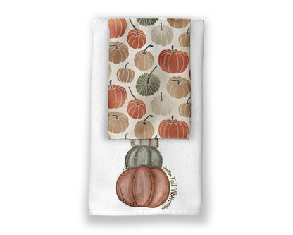 Fall Vibes Towel Set - Autumn Pumpkins Towels - Fall Decor Housewarming Gift