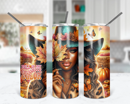 Fall Is My Favorite Color Tumbler / Autumn Vibes Tumbler With Straw /  Fall Decor Gift For Her