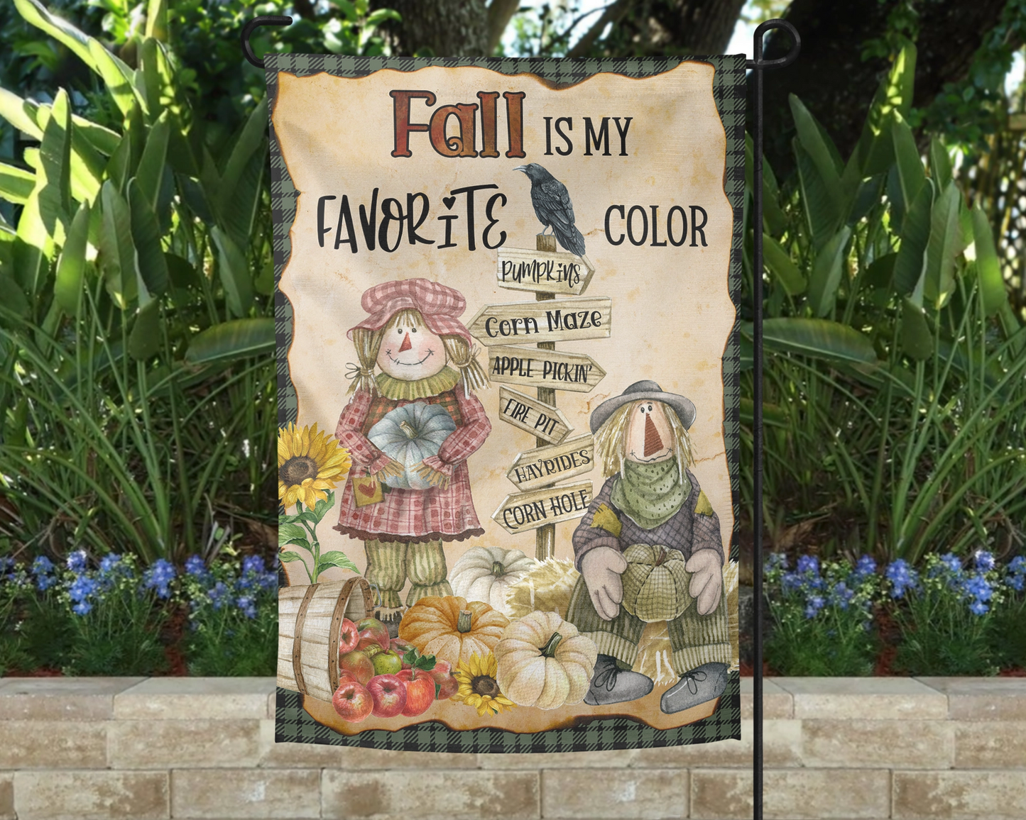 Fall Is My Favorite Color Garden Flag - Outdoor Autumn Yard Decor - Housewarming Gift