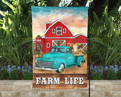 Ranch Rides Garden Flag - Custom Farm Life Yard Decor - Housewarming Gift