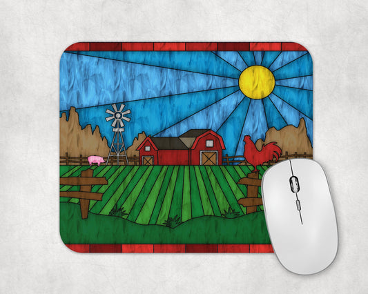 Joyful Crops Mouse Pad / Farmhouse Laptop Desk Mat / Farm Life Office Decor