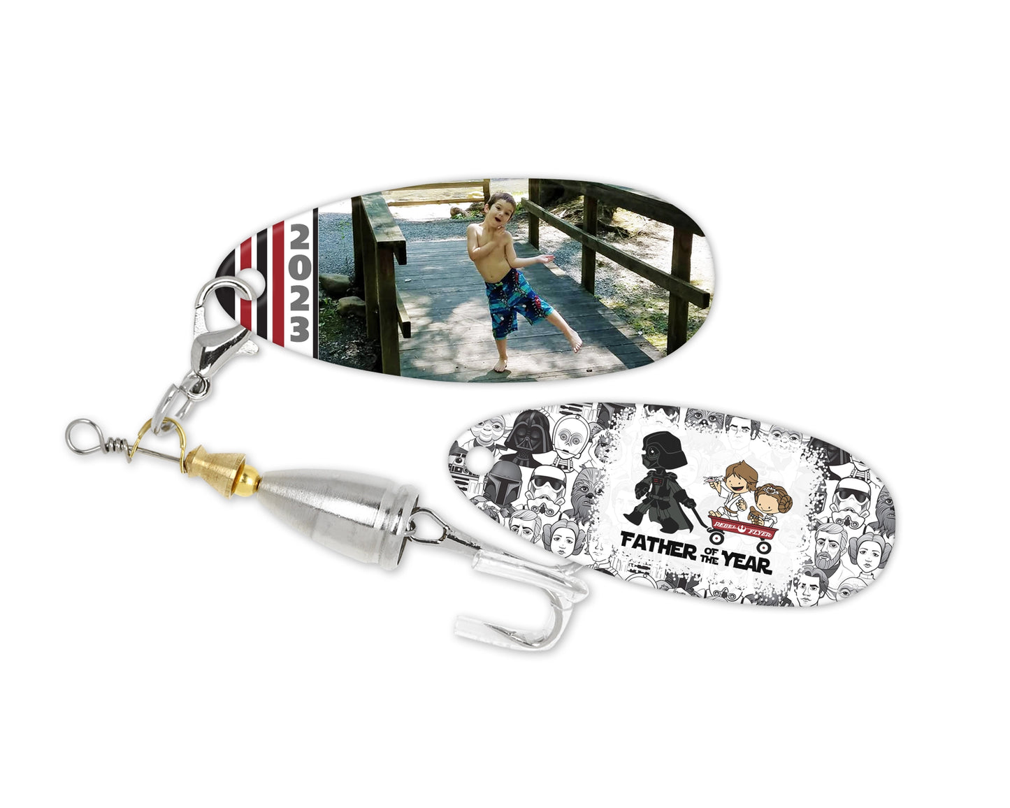 custom fishing lures father& 39 Lure Gift Set - Engraved with Keepsake Tin with Sharp Hooks Father's Day Gift Idea; Hand
