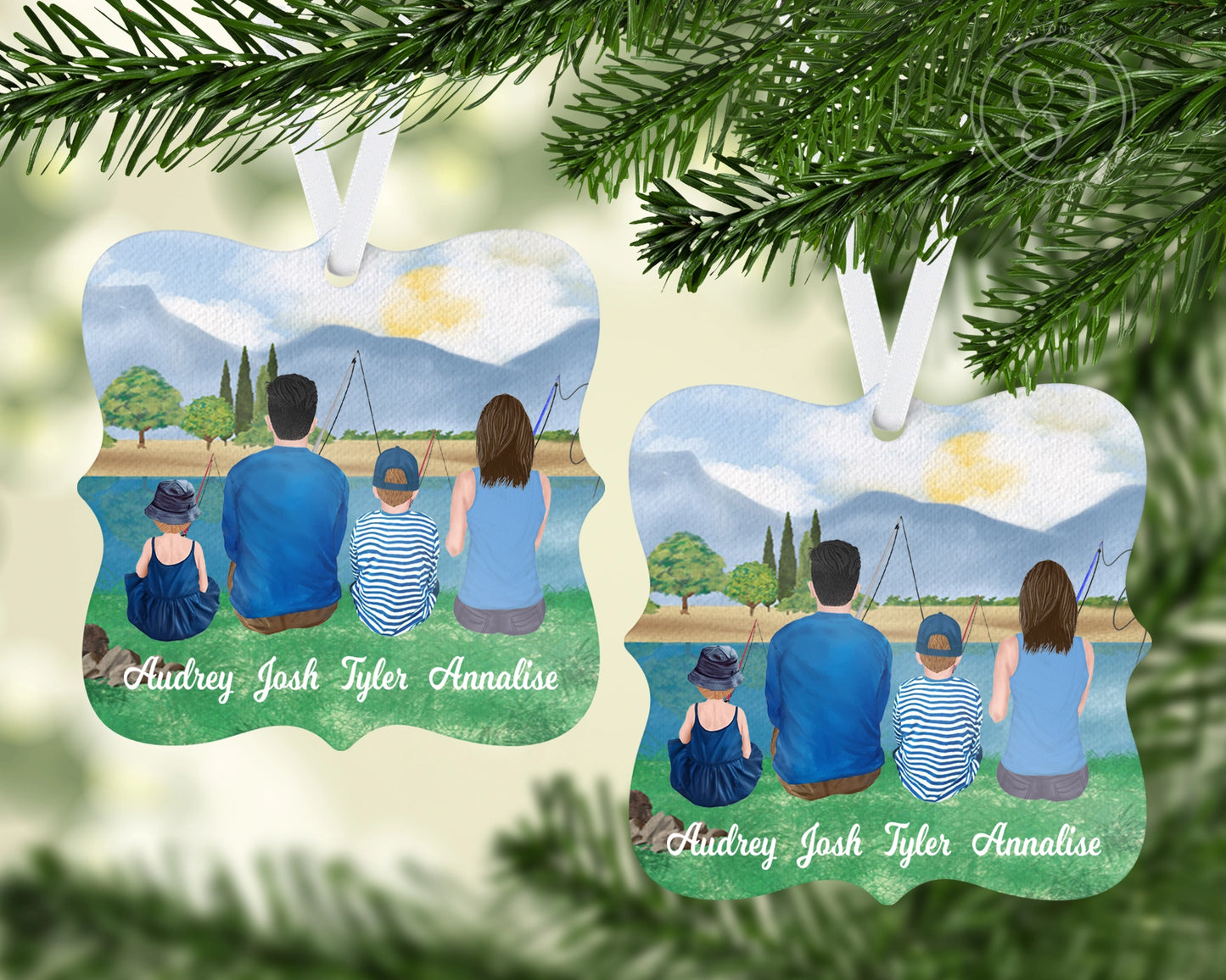 Reel Treasures Ornament – The Ultimate Personalized Fishing-Themed Holiday Décor 🎣Personalized Family Photo Ornamen 🎣 Gift For Fisherman 🎣 In Loving Memory Gift