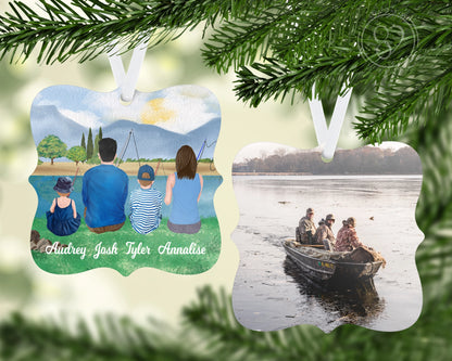 Reel Treasures Ornament – The Ultimate Personalized Fishing-Themed Holiday Décor 🎣Personalized Family Photo Ornamen 🎣 Gift For Fisherman 🎣 In Loving Memory Gift