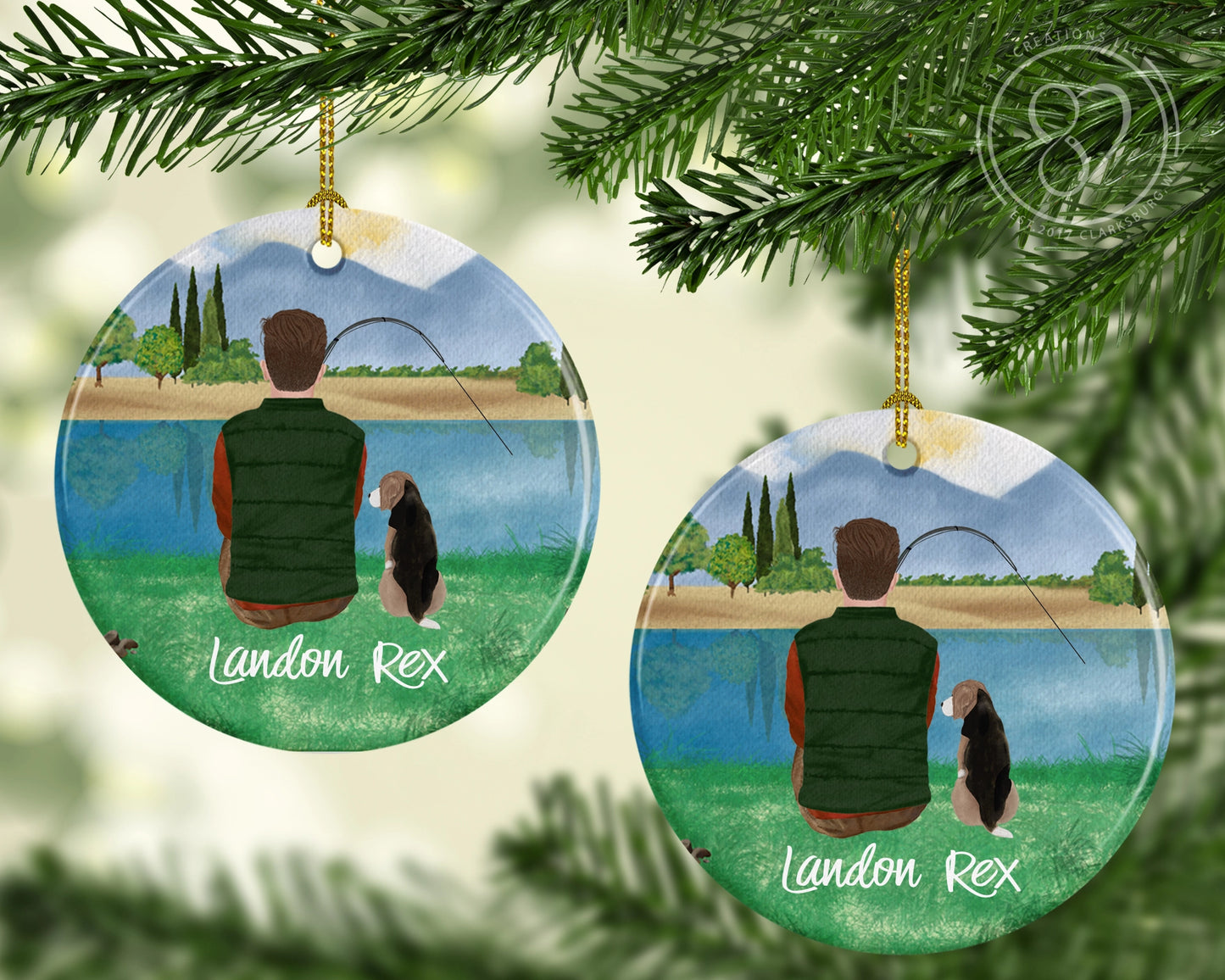 Reel Treasures Ornament – A Personalized Touch for Your Holiday Decor 🎄 Personalized Family Photo Ornament 🎄Gift For Fisherman 🎄 In Loving Memory