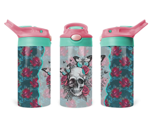 Haunting Blooms Tumbler / Kids Water Bottle / 2-in-1 Toddler Sippy Cup