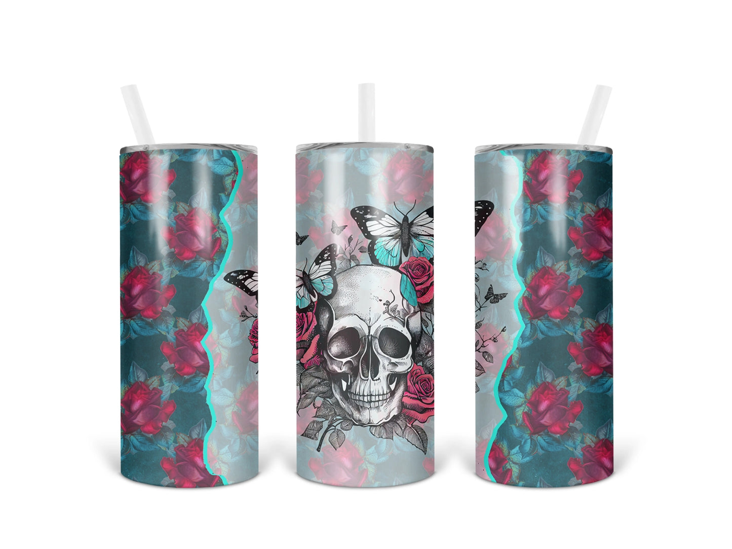 Haunting Blooms Tumbler / Kids Water Bottle / 2-in-1 Toddler Sippy Cup