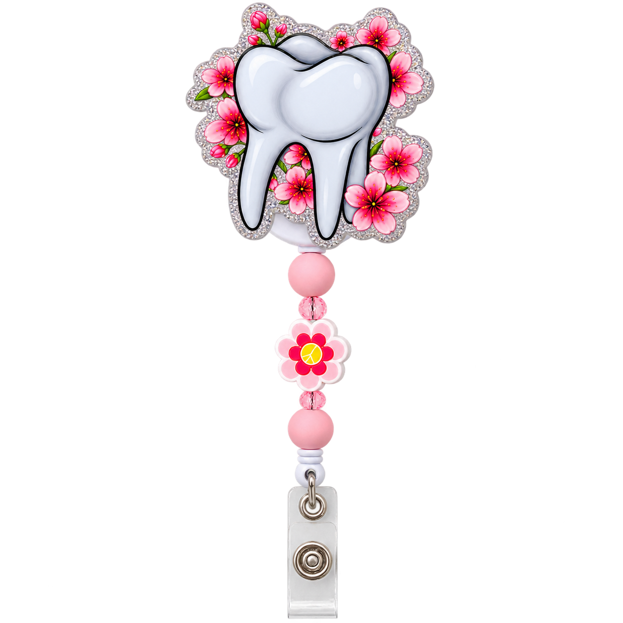 Flossin’ & Fabulous | Badge Reel Topper, Beaded Reel & Car Vent Buddy
