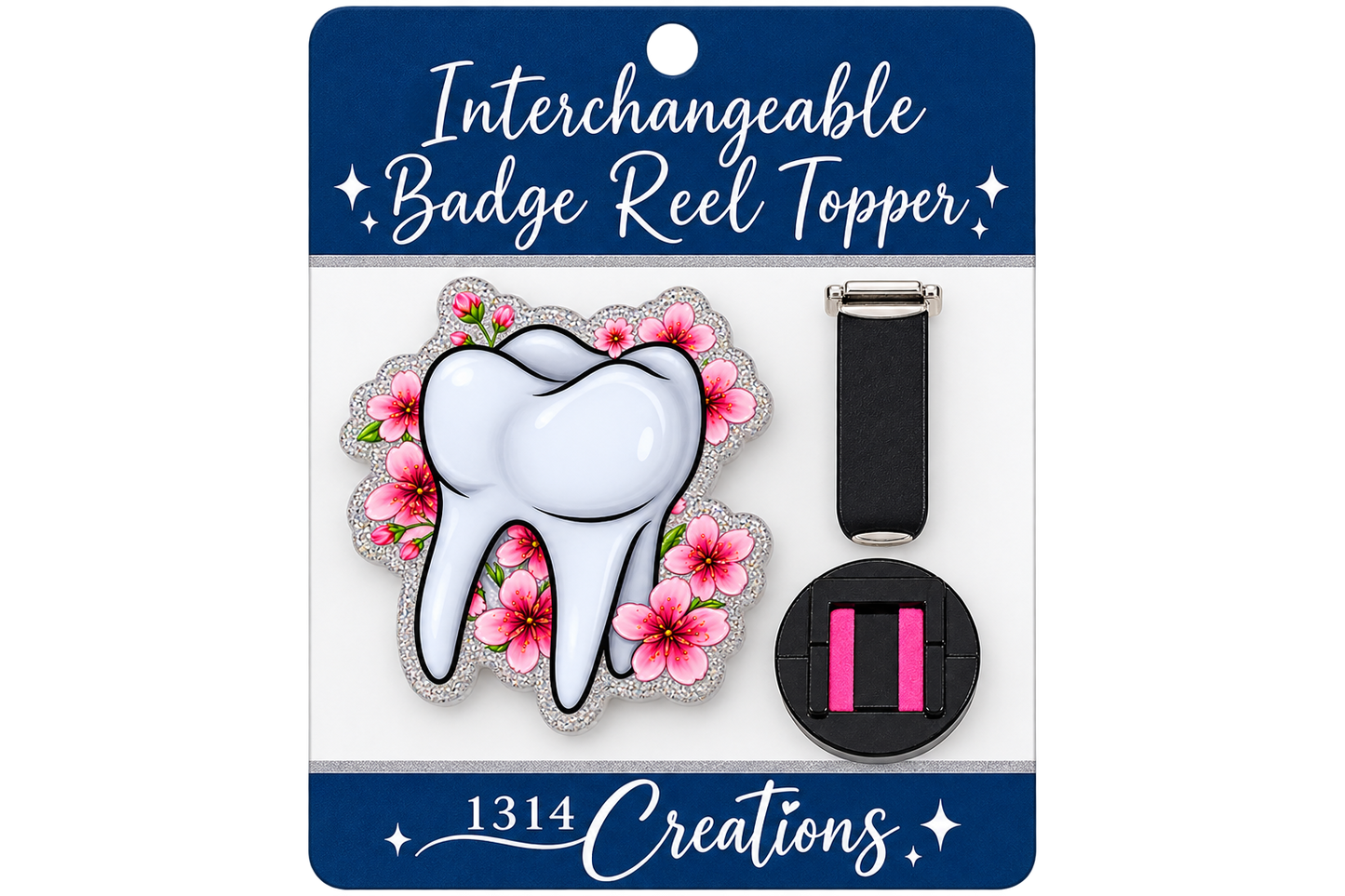 Flossin’ & Fabulous | Badge Reel Topper, Beaded Reel & Car Vent Buddy