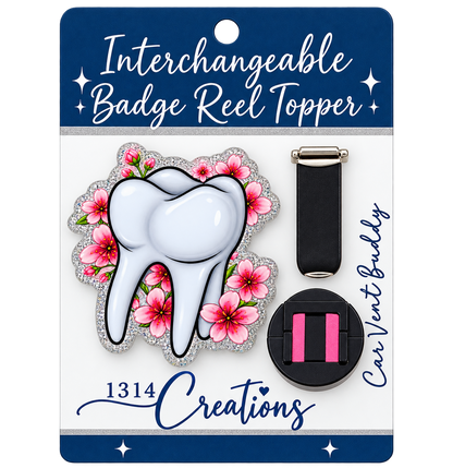 Flossin’ & Fabulous | Badge Reel Topper, Beaded Reel & Car Vent Buddy