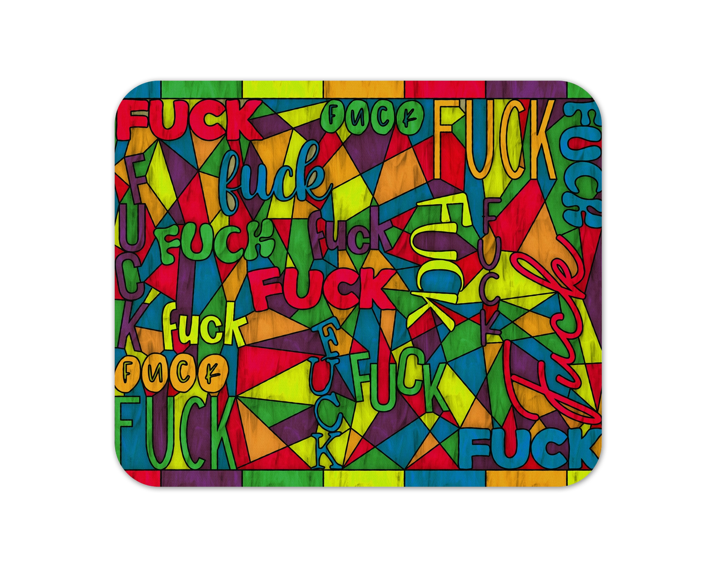 Colorful Expressions Mouse Pad / Funny Gaming Laptop Desk Mat / Sassy Office Decor