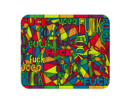 Colorful Expressions Mouse Pad / Funny Gaming Laptop Desk Mat / Sassy Office Decor