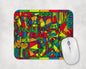 Colorful Expressions Mouse Pad / Funny Gaming Laptop Desk Mat / Sassy Office Decor