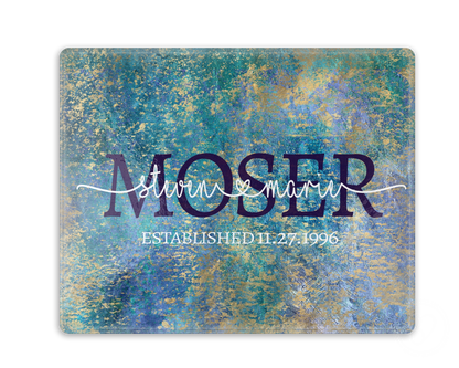 Glacier Palette Cutting Board / Personalized Glass Chopping Board / Housewarming Gift