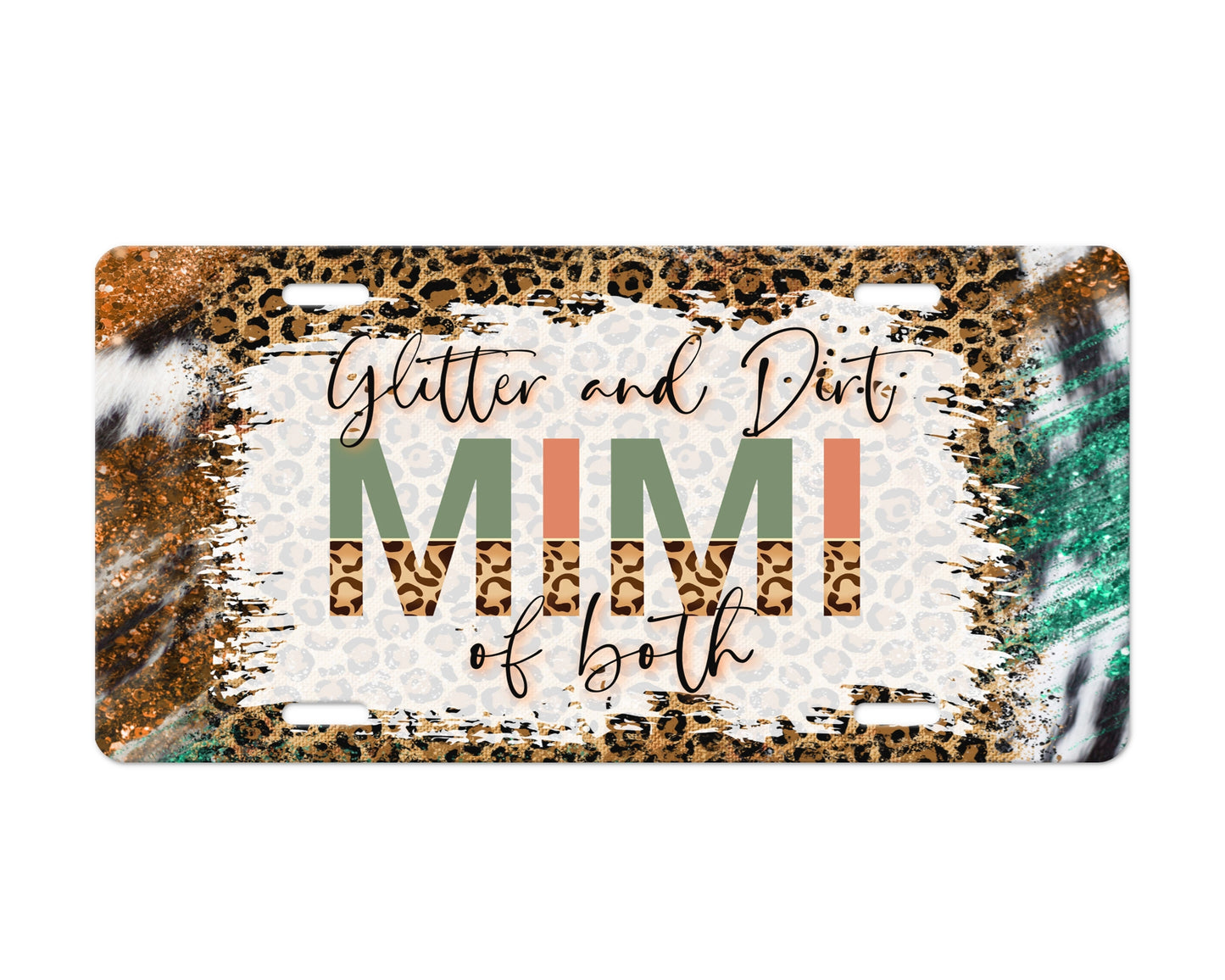 Glitter And Dirt Mimi Of Both License Plate – For the Sassy Grandmother Who Has It All! ✨ Cute Vanity Plate ✨ Metal Wall Art