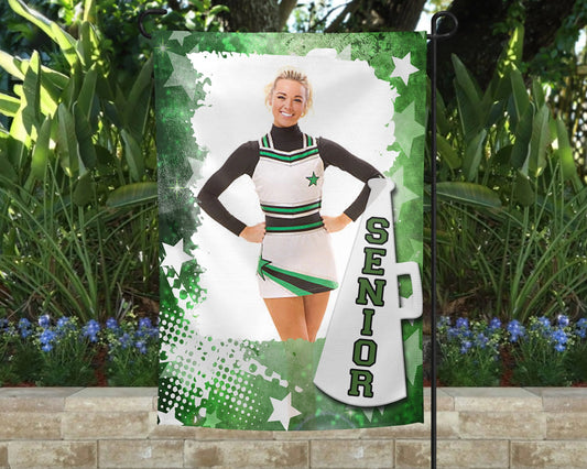 Cheerleader Spirit Flag - Custom Personalized Senior Flag - Photo Gift Banner