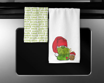 Santas Little Helper Gnome Towel Set