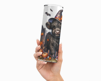 Witchy Moo Magic Tumbler / Halloween Tumbler With Straw /  Gift For Cow Lovers